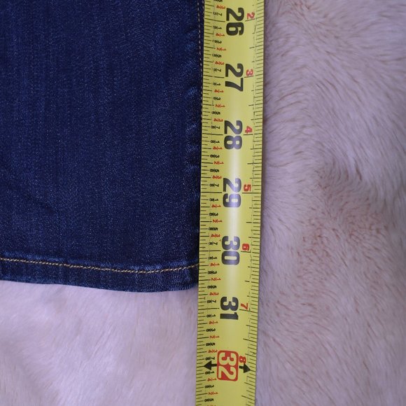 Hudson Blair Tilda Straight Leg Skinny Mid Waist Dark Blue Denim Jeans 27 - Picture 8 of 11